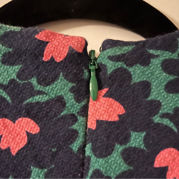 Boden Forest & Navy Floral Louise Textured Midi Sheath Dress US6R - Picture 10 of 12